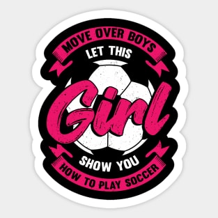 Female Soccer Player Girl Gift Sticker